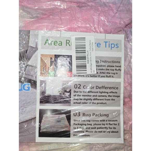 anvarug super soft shaggy room tie dyed rainbow rug 5ft x7ft - Picture 6 of 6